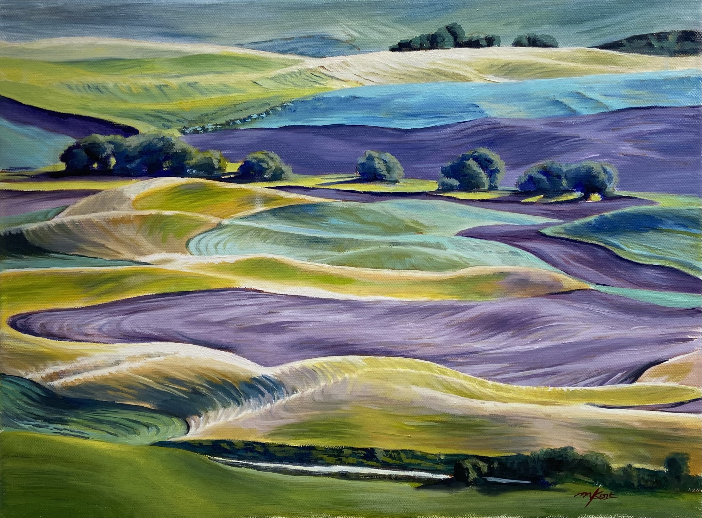 Field Blankets 12x16 $750 at Hunter Wolff Gallery